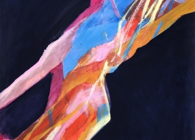 D, 160 x 140 cm, acrylic, dry pigment on canvas, 2022